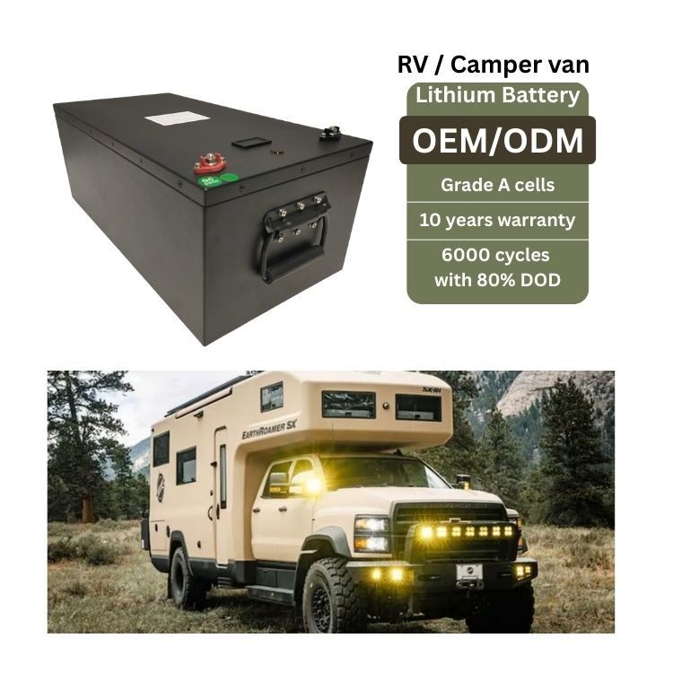 Custom Voltage LiFePO4 48V RV Battery Lithium Campervan Battery Full Protection