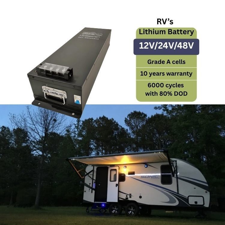 Expandable RV Lithium Battery 12V 24V 48V LiFePO4 RV Battery With Long Life Cycle