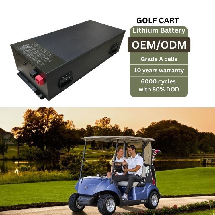 36 Volt 48 Volt Golf Cart Lithium Battery Pack 6000cycles 60ah To 304ah Capacity