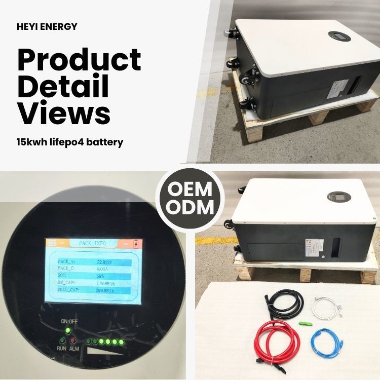 Home Energy Storage System 48V 51.2V300AH 15Kwh lithium iron battery 8000 cycles 