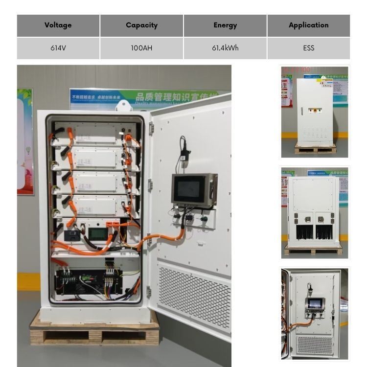 Custom Made 614V 100AH 60KWH High Voltage Battery Energy Storage System