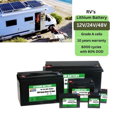 12V RV LiFePO4 Battery Pack Custom Made Lithium RV Battery 300ah For Energy Storage Systems