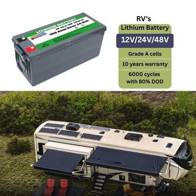 Reliable RV Camper Battery 24V400Ah Off Grid Solar RV Battery