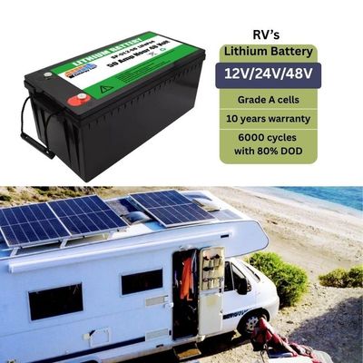 Lithium Deep Cycle Rv Batteries Pack Lightweight Safe 12 Volt Lithium RV Batteries