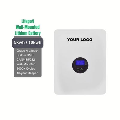51.2V 100Ah LiFePO4 Solar Battery 5kWh Powerwall For Home Energy Storage